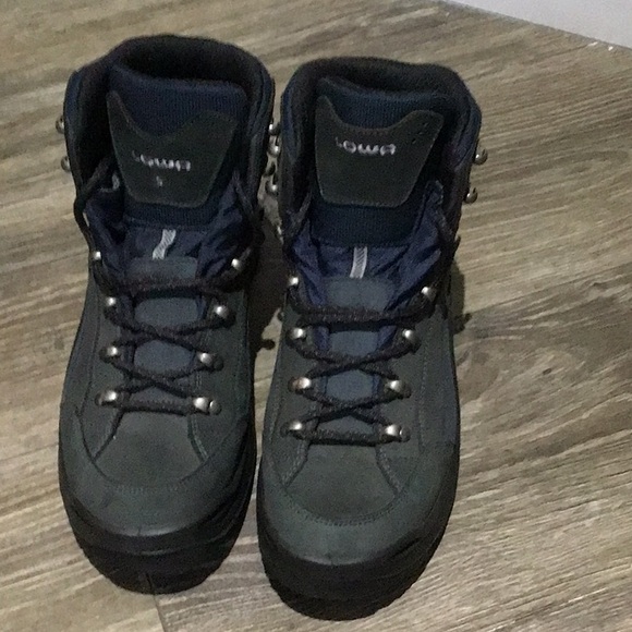 Lowa Renegade GTX Mid Hiking Boots NWOT Sole Gore Tex Size 10” Dark Green /Blue - Picture 2 of 14